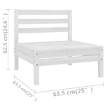 vidaXL Set Salotto da Giardino 10 pz Bianco in Legno Massello di Pino