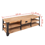 vidaXL Set Arredi Soggiorno 3 pz in Legno di Acacia