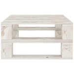 vidaXL Tavolo da Giardino in Pallet Bianco in Legno