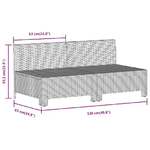 Set Divani da Giardino 8 pz con Cuscini in Polyrattan Grigio