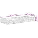 vidaXL Materasso in Schiuma Mediamente Morbido 80x200 cm