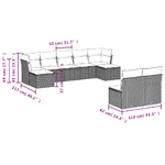 vidaXL Set Divano da Giardino 9 pz con Cuscini Beige in Polyrattan