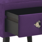 vidaXL Comodini Viola Scuro 2 pz 40x35x40 cm in Velluto