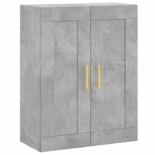vidaXL Credenza Grigio Cemento 69,5x34x180 cm in Legno ingegnerizzato