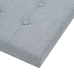 vidaXL Pouf Pieghevole con Contenitore Grigio Chiaro in Simil Lino