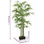 Albero Bambù Artificiale 240 Foglie 80 cm Verde