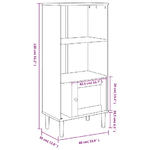 Credenza SENJA Aspetto Rattan Marrone 60x35x130 cm Legno Pino