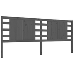 vidaXL Testiera per Letto Grigia 146x4x100cm in Legno Massello di Pino