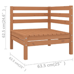 vidaXL Set Salotto da Giardino 13 pz in Legno Massello di Pino Miele