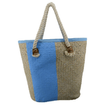 Vacchetti Borsa paglia africa azzurro cm45x15h42