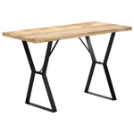 vidaXL Tavolo da Pranzo 120x60x76 cm in Legno Massello di Mango