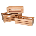 Vacchetti Cassetto legno 1-3 naturale rettangolare cm38x25h14