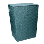 Vacchetti Cestone poliestere verde acqua rettangolare cm40x30h53