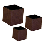 Vacchetti Portavaso polyrattan 1-3 noce quadro cm38x38h38