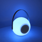 Vacchetti Lampada led plastica ricaricabile multicolor musica tondo cmø20h20