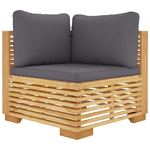 vidaXL Set Divani da Giardino 9 pz con Cuscini Legno Massello di Teak