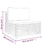 vidaXL Set Divani da Giardino 6 pz con Cuscini Legno Massello di Teak