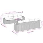 vidaXL Set Divani da Giardino 9 pz con Cuscini Nero in Polyrattan