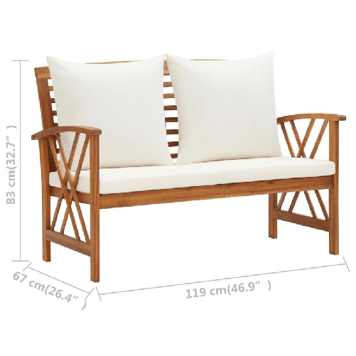 vidaXL Set Divani da Giardino 5 pz con Cuscini in Massello di Acacia