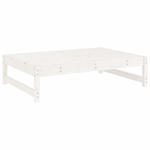 Set Salotto da Giardino 6 pz Bianco in Legno Massello di Pino