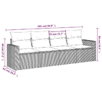 vidaXL Set Divano da Giardino 4 pz con Cuscini Beige in Polyrattan