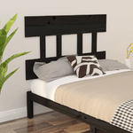 vidaXL Testiera per Letto Nera 103,5x3x81 cm Legno Massello di Pino