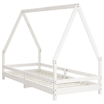 vidaXL Giroletto per Bambini Bianco 90x200cm in Legno Massello di Pino