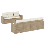 vidaXL Set Divano da Giardino 8 pz con Cuscini Beige in Polyrattan