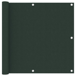 vidaXL Paravento da Balcone Verde Scuro 90x300 cmTessuto Oxford