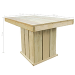 vidaXL Tavolo da Giardino 110x75x74 cm Legno di Pino Impregnato