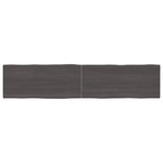 vidaXL Piano Tavolo Grigio Scuro 180x40x4 cm in Rovere Non Trattato