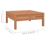 vidaXL Set Salotto da Giardino 12 pz Miele in Legno Massello di Pino