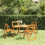 vidaXL Sedie da Giardino Pieghevoli 4 pz in Legno Massello di Acacia