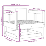 vidaXL Sedie da Giardino 2pz in Legno Massello Pino