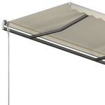 vidaXL Tenda da Sole Manuale Autoportante 450x350 cm Crema