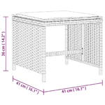 vidaXL Sgabelli Giardino Cuscini 4pz Beige Misto 41x41x36cm Polyrattan