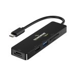 Tecnoware FHUB17693 replicatore di porte e docking station per notebook USB 3.2 Gen 1 (3.1 Gen 1) Type-C Nero