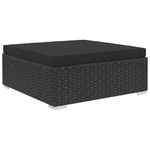 vidaXL Set Divani da Giardino 6 pz con Cuscini in Polyrattan Nero