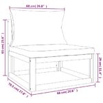 vidaXL Set Salotto da Giardino 7pz con Cuscini Verdi in Legno Massello