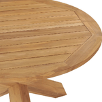 vidaXL Tavolo da Pranzo da Giardino Ø110x75 cm Legno Massello di Teak