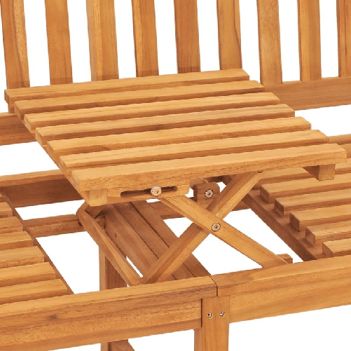vidaXL Panca Giardino a 3 Posti con Tavolino 150 cm in Legno di Teak