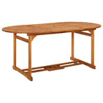 vidaXL Tavolo da Pranzo per Esterni 180x90x75cm Legno Massello Acacia