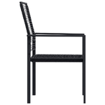 vidaXL Sedie da Giardino 4 pz in Rattan Nero