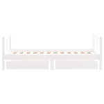 vidaXL Giroletto Bambini con Cassetti Bianco 80x160 cm Massello Pino