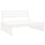 Set Salotto da Giardino 5 pz Bianco in Legno Massello di Pino