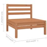 vidaXL Set Salotto da Giardino 7 pz in Legno Massello di Pino Miele