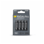 GP ReCyko Pro Confezione da 4 batterie ricaricabili 2100mAh AA 1.2V - Pre-caricate - Ciclo di vita: fino a 1.500 volte