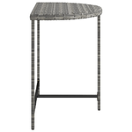 vidaXL Tavolo da Giardino Grigio 80x50x75 cm in Polyrattan