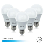 Elbat Pack de 5 Bombillas LED A60 15W E27 1350lm - 6500K Luz Fria