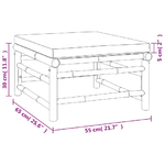 Set Salotto da Giardino 4pz con Cuscini Grigio Chiaro Bambù